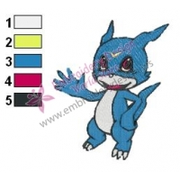 Digimon Veemon Embroidery Design 06